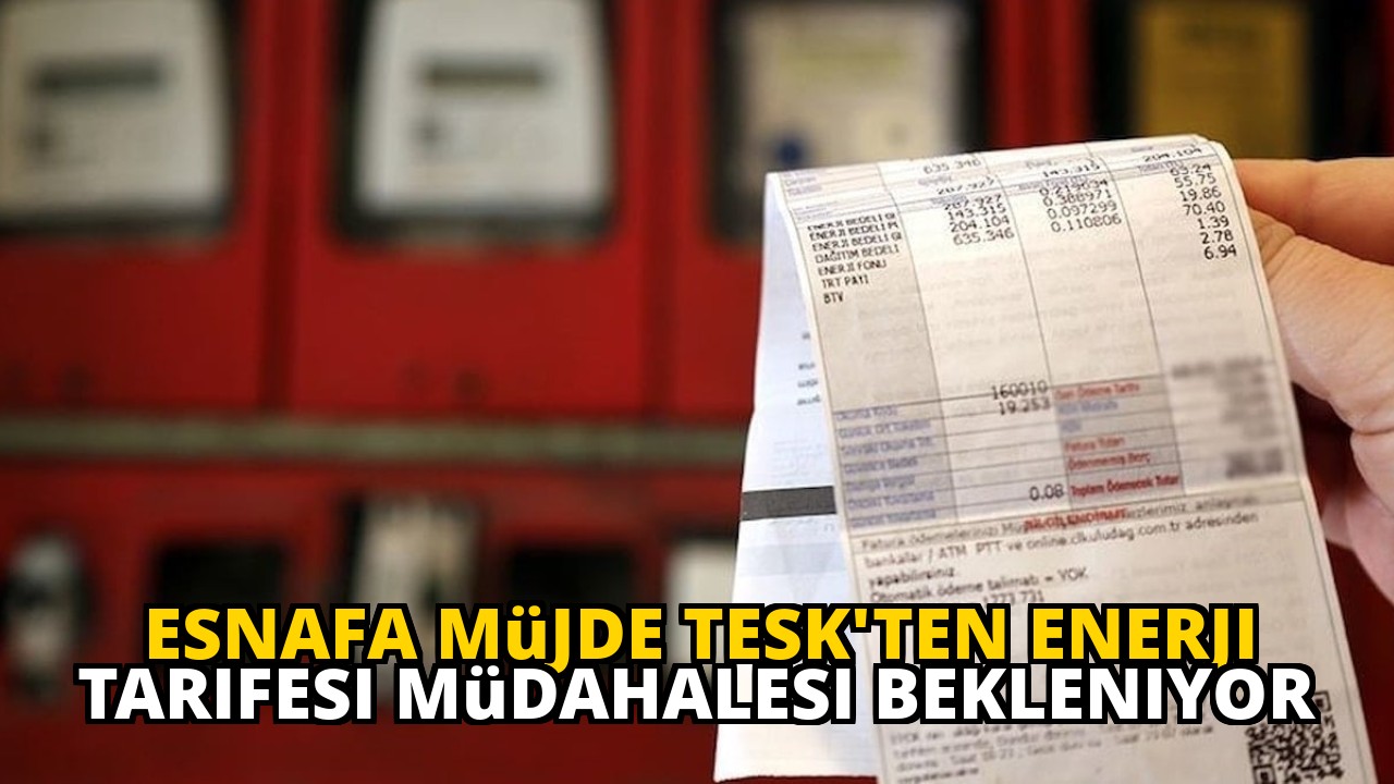 Esnafa müjde TESK'ten enerji tarifesi müdahalesi bekleniyor
