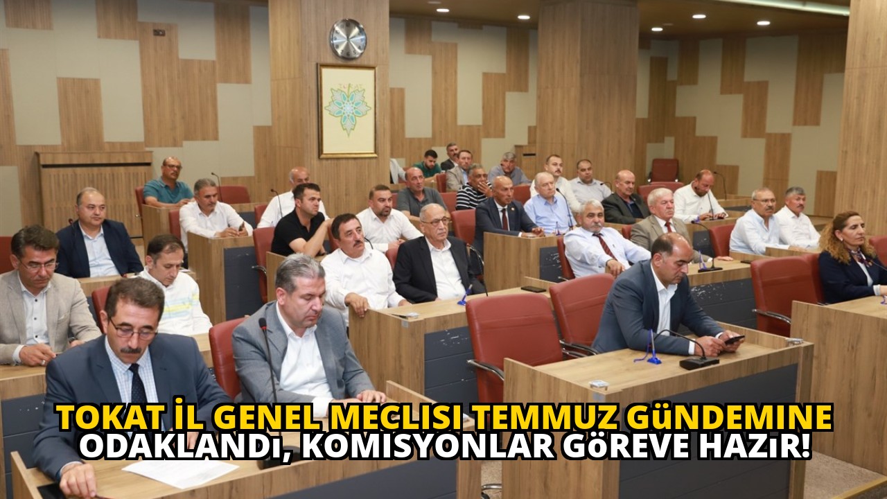 Tokat İl Genel Meclisi Temmuz gündemine odaklandı, komisyonlar göreve hazır!
