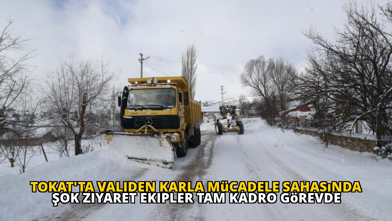 Tokat'ta Validen Karla Mücadele Sahasında Şok Ziyaret Ekipler Tam Kadro Görevde
