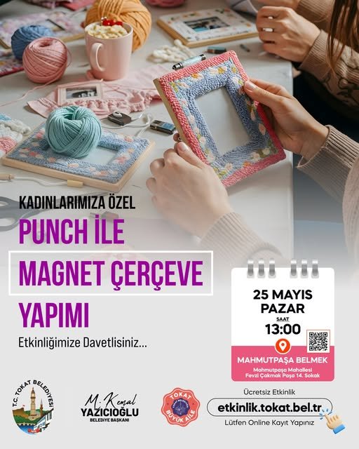Tokat Belediyesi’nden Yaratıcı Etkinlik: 25 Mayıs’ta Punch Atölyesi