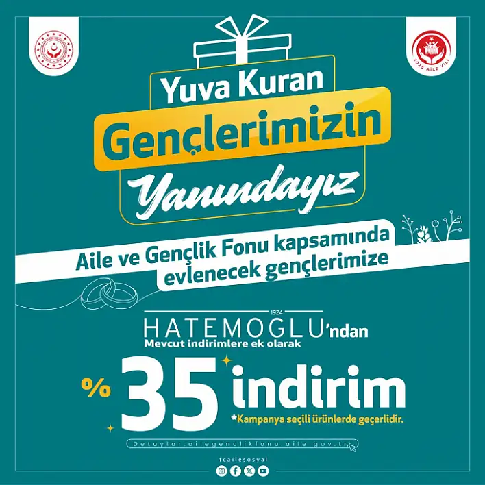 Hatemoğlu'ndan %35 İndirim