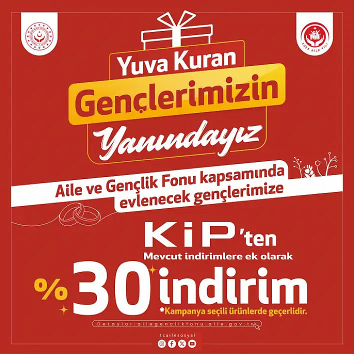 KİP'ten %30  İndirim