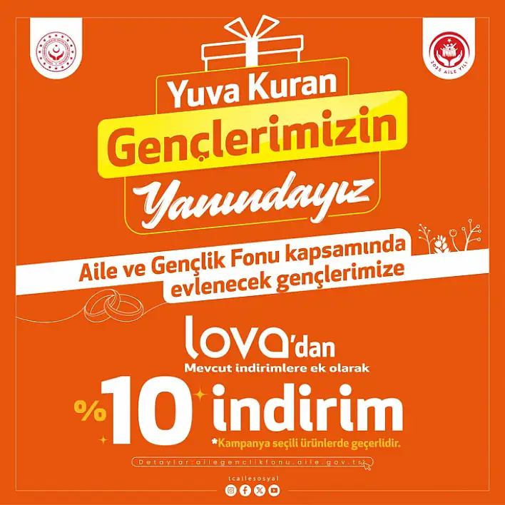 Lova'dan %10 İndirim