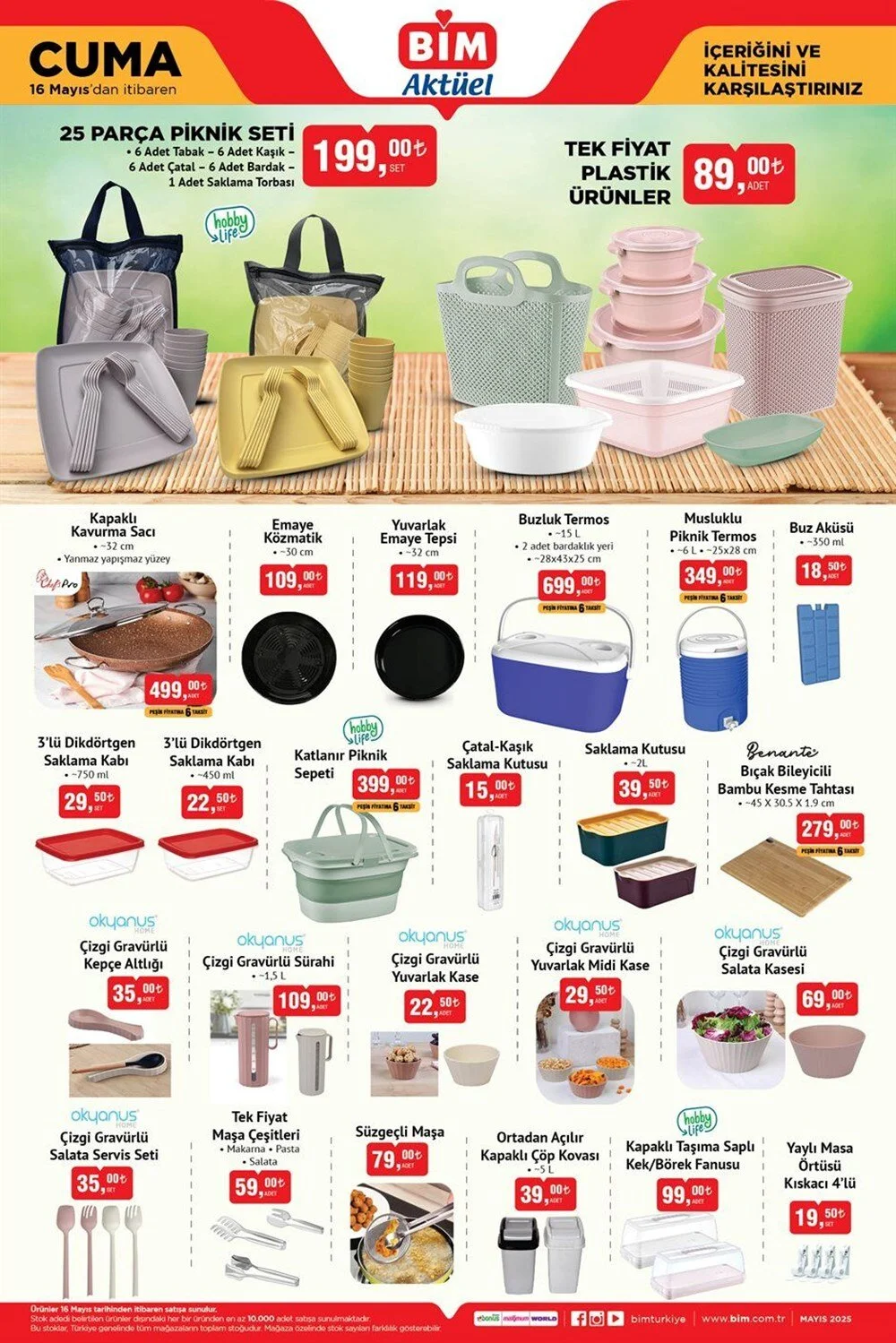 5. BİM 13-16 MAYIS AKTÜEL ÜRÜNLER